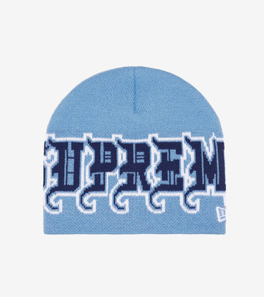 Supreme New Era Outline Beanie Light Blue