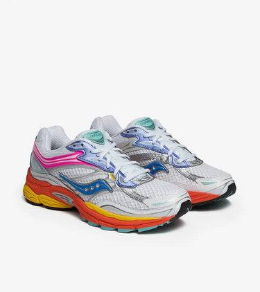 Saucony ProGrid Omni 9 White Multi Pink Orange Yellow