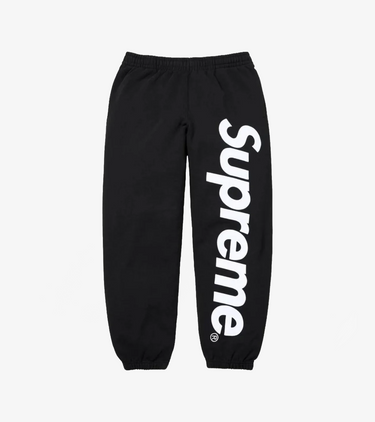 Supreme Satin Appliqué Sweatpant (FW25) Black