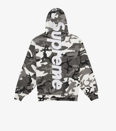 Supreme Satin Applique Hooded Sweatshirt (SS26) Snow Camo