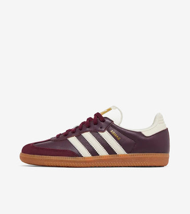 adidas Samba OG Maroon Gold Metallic (Women's)