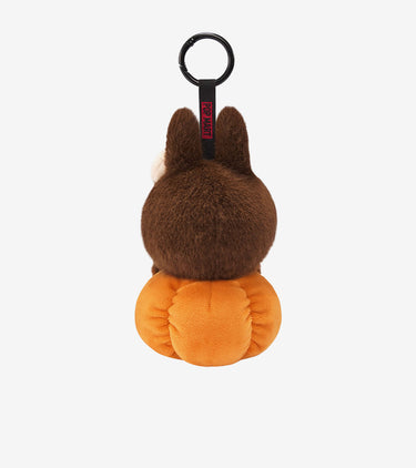 Pop Mart Labubu Happy Halloween Party Series-Sitting Pumpkin Vinyl Plush Pendant