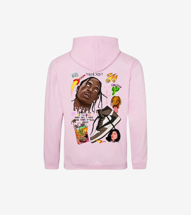 Encore sneakers hoodie dark mocha light pink