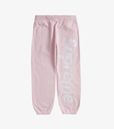 Supreme Satin Appliqué Sweatpant (FW25) Pink