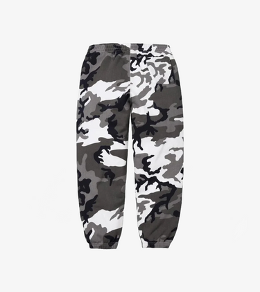 Supreme Satin Applique Sweatpant (SS26) Snow Camo