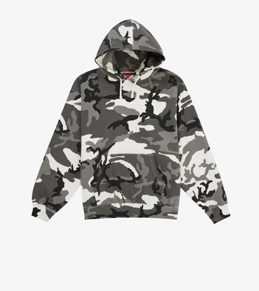 Supreme Satin Applique Hooded Sweatshirt (SS26) Snow Camo