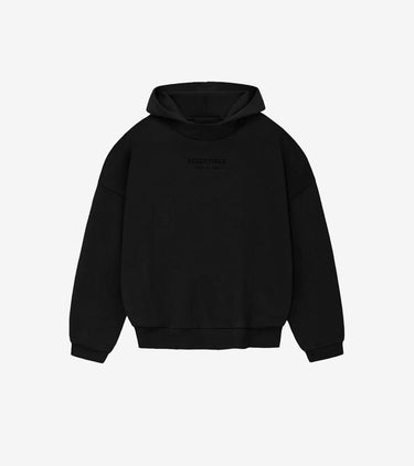 Essentials 'Jet Black' Arch Logo Hoodie