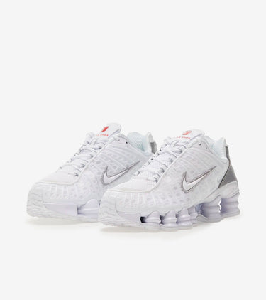 Nike Shox TL White Metallic Silver Max Orange (Women's)