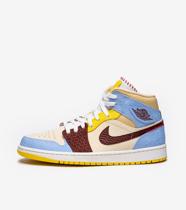 Air Jordan 1 Mid SE Fearless Maison Chateau Rouge