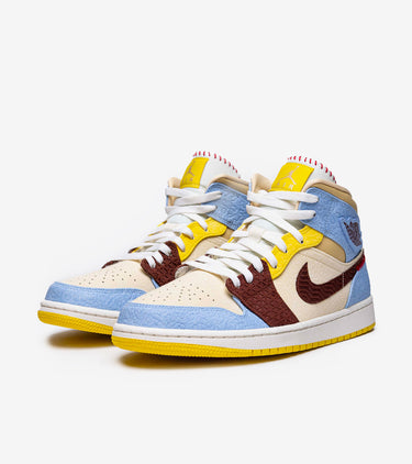 Air Jordan 1 Mid SE Fearless Maison Chateau Rouge