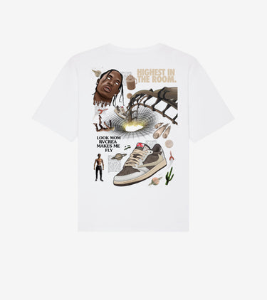 T-shirt Travis reverse white