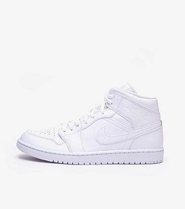 Air Jordan 1 Mid Triple White (2022)