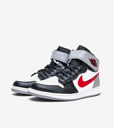 Jordan 1 High FlyEase Black Particle Grey Gym Red